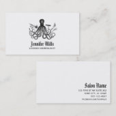 タコの美容師のパンクのヴィンテージの美容師のカッコいい 名刺 (正面/裏面)