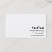 タコの美容師のパンクのヴィンテージの美容師のカッコいい 名刺 (裏面)