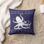 タコの航海のないかりの濃紺の装飾用クッション クッション (ブランケット)