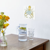 タコの装飾品 箔ポスター (レイダウン (キッチン))