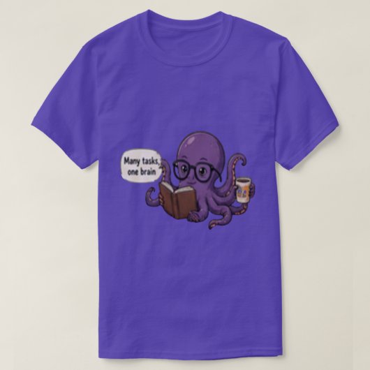 タコの複数タスクTシャツ Tシャツ (デザイン正面)
