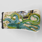 タコの触手のコンパス音楽 ゴルフヘッドカバー (正面)