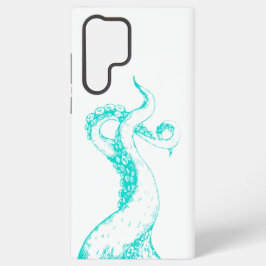 タコの触手アクアホワイトSamsung携帯ケース Samsung Galaxy S22 Ultraケース