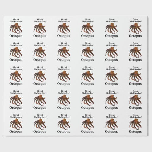 タコの触手数々のの房おもしろい誕生日 ラッピングペーパー (フラット)