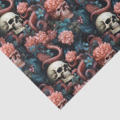 タコの触手 頭蓋骨 海 水中 サンゴ礁 薄葉紙 (詳細)