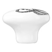 タコの触手| Kraken | Cthulhuのヴィンテージの芸術 セラミックノブ (側面)