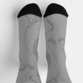 タコの触腕 グレー×グレーのソックス ソックス (上部)