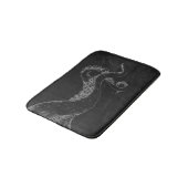 タコの触腕 グレー×ブラック バスマット (アングル)