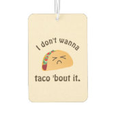 タコの言葉はおもしろい可愛い遊食べ物のプンのユーモア カーエアーフレッシュナー (裏面)