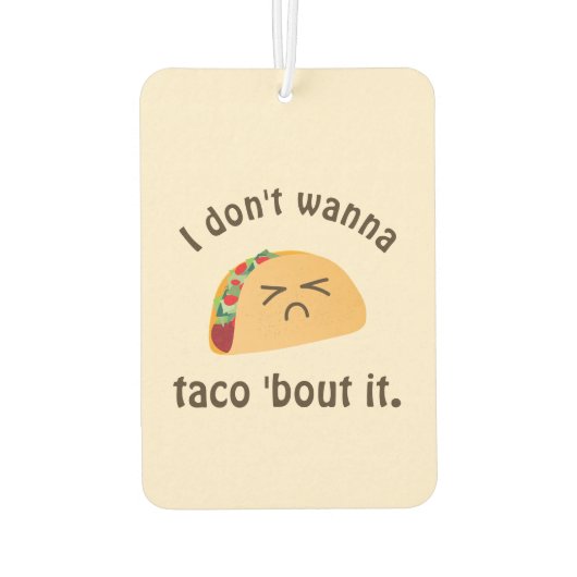 タコの言葉はおもしろい可愛い遊食べ物のプンのユーモア カーエアーフレッシュナー (裏面)