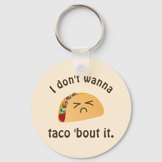 タコの言葉はおもしろい可愛い遊食べ物のプンのユーモア キーホルダー (正面)