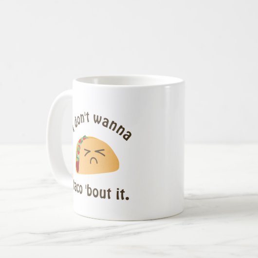 タコの言葉はおもしろい食べ遊物のプンのユーモア コーヒーマグカップ (正面左)