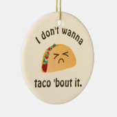 タコの言葉はおもしろい食べ遊物のプンのユーモア セラミックオーナメント (右)