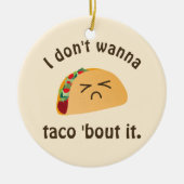 タコの言葉はおもしろい食べ遊物のプンのユーモア セラミックオーナメント (正面)