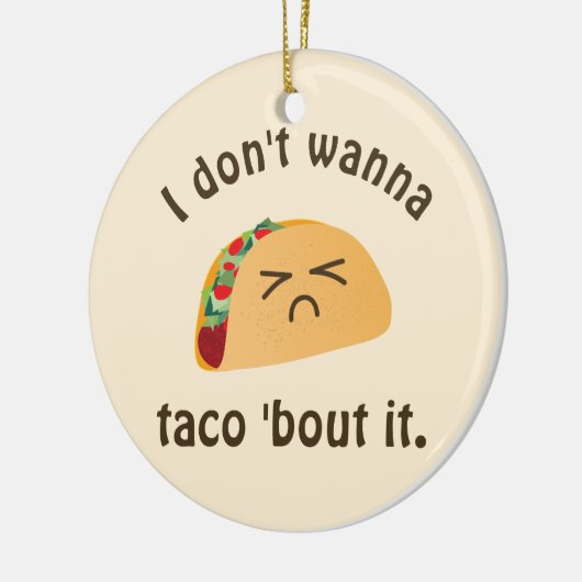 タコの言葉はおもしろい食べ遊物のプンのユーモア セラミックオーナメント (左)