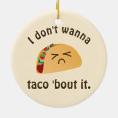 タコの言葉はおもしろい食べ遊物のプンのユーモア セラミックオーナメント (裏面)