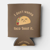 タコの言葉はおもしろい食べ遊物のプンのユーモア 缶クーラー (正面)