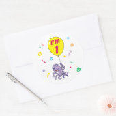 タコの誕生日 ラウンドシール (封筒)