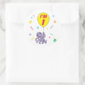タコの誕生日 ラウンドシール (バッグ)