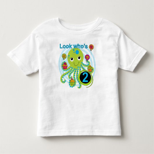 タコの誕生日Tシャツとギフト トドラーTシャツ (正面)