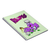 タコの調理師のレシピの写真のノート ノートブック (右側)