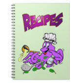 タコの調理師のレシピの写真のノート ノートブック (正面)