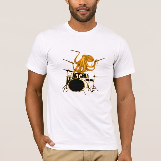 タコの遊ドラム太鼓のドラムシャツ Tシャツ (正面)