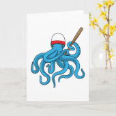 タコの野球バット 野球 カード (黄色い花)