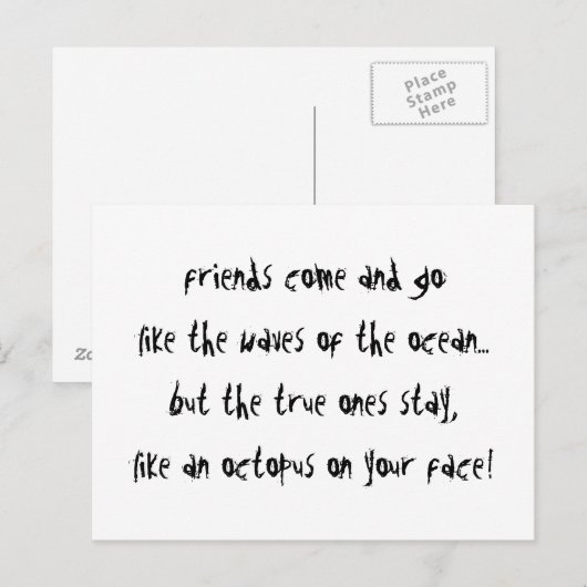 「タコの顔」 ポストカード (正面/裏面)