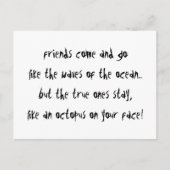 「タコの顔」 ポストカード (正面)