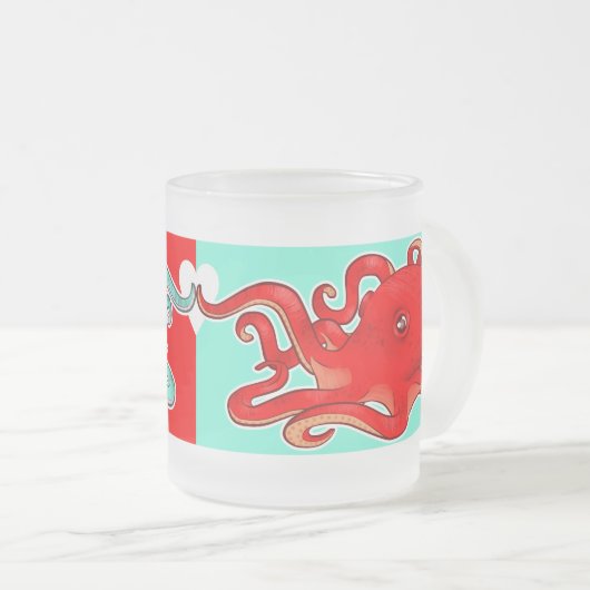 タコの魅力 フロストグラスマグカップ (正面右)