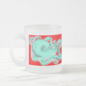 タコの魅力 フロストグラスマグカップ (左)