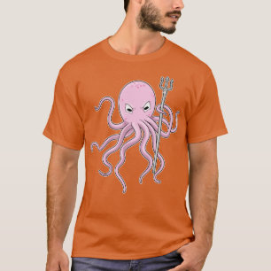タコの魔法使いとトライデント Tシャツ
