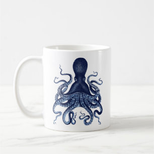 タコのKrakenのヴィンテージの刻むこと コーヒーマグカップ