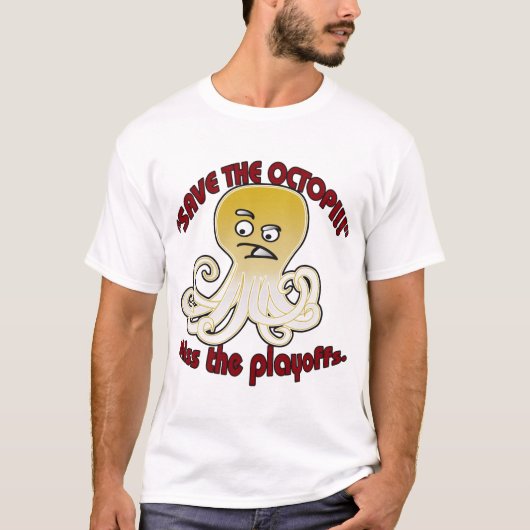 タコのTシャツを救って下さい Tシャツ (正面)