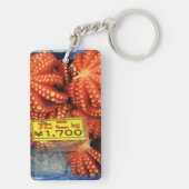 タコのTakoのたこのTsukijiの魚市場、東京、日本 キーホルダー (裏面)