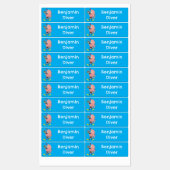 タコはダイバーの漫画のユーモアを抱パーソナライズされたく ラベル (シート)