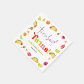 タコは双子だ！フィエスタベビーシャワー スタンダードカクテルナプキン (角)