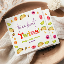 タコは双子だ！フィエスタベビーシャワー スタンダードカクテルナプキン