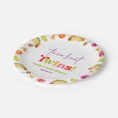 タコは双子だ!フィエスタベビーシャワー ペーパープレート (アングル)