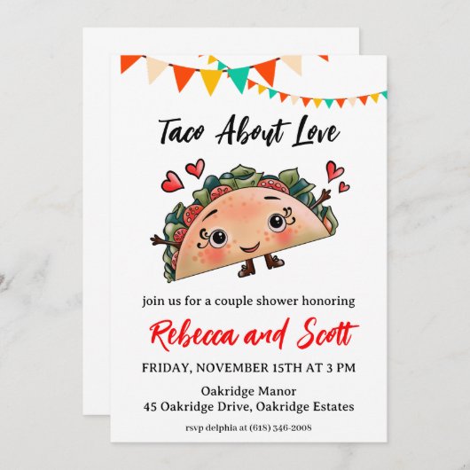 タコは恋の招待状 招待状 (正面/裏面)