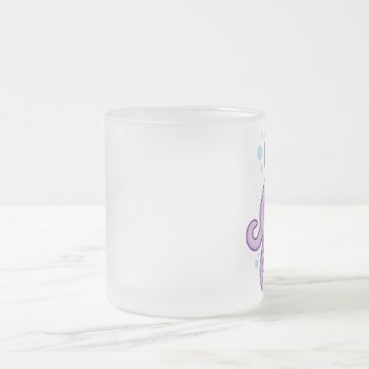 タコは愛します フロストグラスマグカップ (中央)