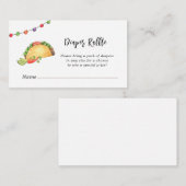 タコは赤ちゃんシャワーおむつラッフルを取る エンクロージャーカード (正面/裏面)