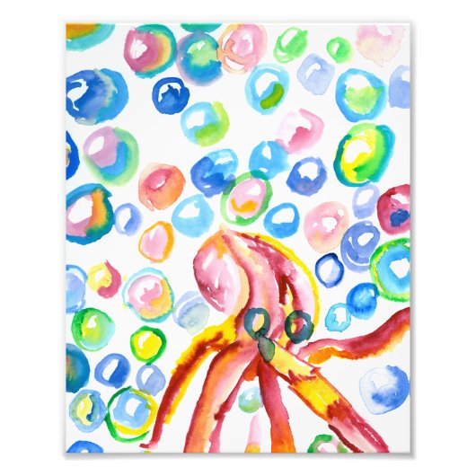 タコよくはしゃぐプリント フォトプリント            (正面)