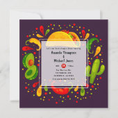 タコをテーマにしたカップルのシャワー 招待状 (正面)