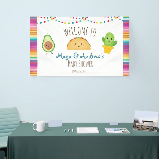 タコをテーマにしたフィエスタウェルカムバナカラフル&かわいい！ 横断幕 (トレードショー)