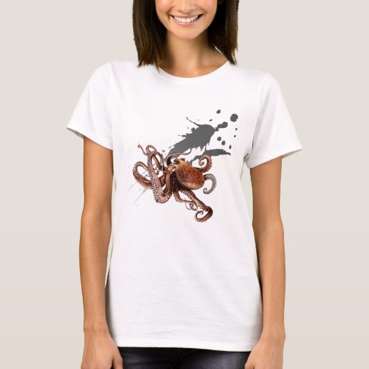 タコを吸う Tシャツ (正面)