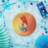 タコを持つ不気味な人魚 ペーパープレート (パーティー)