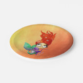 タコを持つ不気味な人魚 ペーパープレート (アングル)