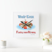 タコを浮かべるものは スクエア壁時計 (ホーム)